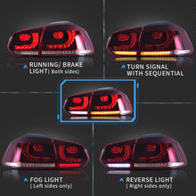 Load image into Gallery viewer, Volkswagen Golf MK6 R 2009 - 2013 | Sequential LED Tail Lights
