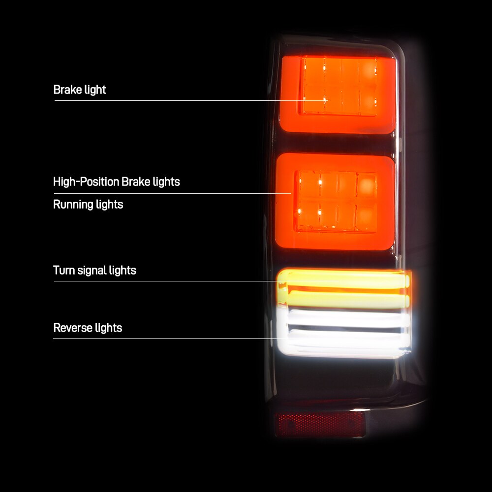 Black TailLights Holden Colorado 2017 2020 HIMOD