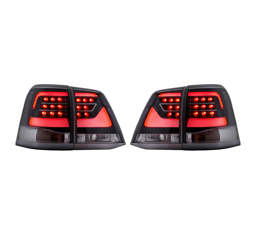 Suitable For Toyota Land Cruiser LED Tail Lights 2007 - 2015 | Blacked Out