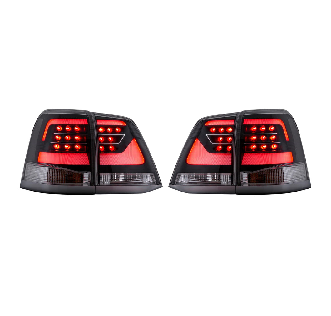 Suitable For Toyota Land Cruiser LED Tail Lights 2007 - 2015 | Blacked Out