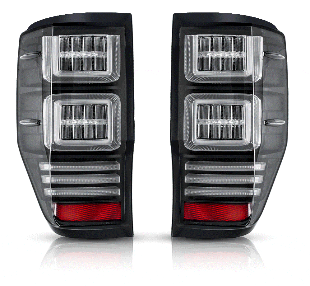 Blacked Out Tail Lights Ford Ranger 2012 2022 Sequential HIMOD